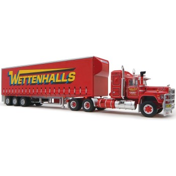 Highway Replicas 12048 Mack Valueliner V8 Prime Mover Freight Semi Curtenside Trailer Wettenhalls Scale 1:64