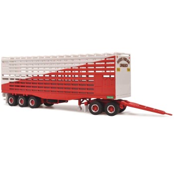 Highway Replicas 12957 Australian Livestock Road Train Trailer with Dolly Harris Haulage Longreach - Scale 1:64