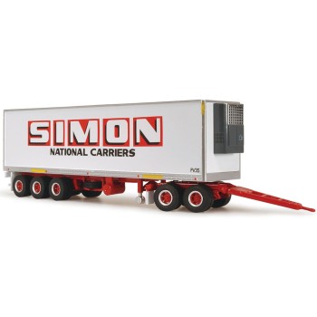 Highway Replicas 12963 Australian Road Train Reefer Freight Trailer with Dolly Simon National Carriers Scale 1:64
