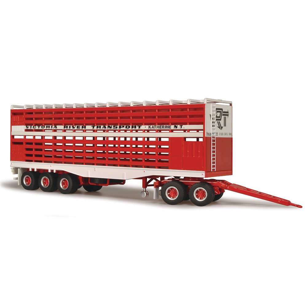 Highway Replicas 12967 Australian Livestock Road Train Trailer with Dolly Victoria River Transport - Scale 1:64