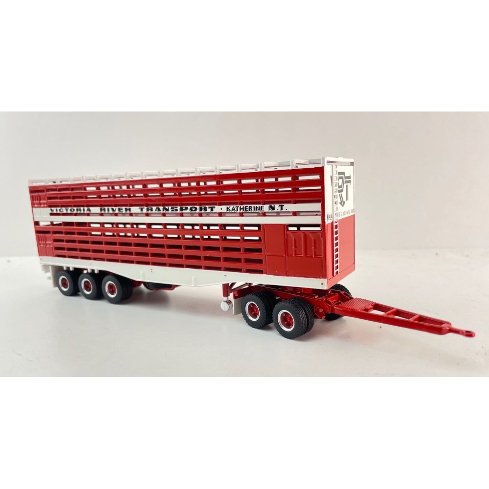 Highway Replicas 12967 Australian Livestock Road Train Trailer with Dolly Victoria River Transport - Scale 1:64