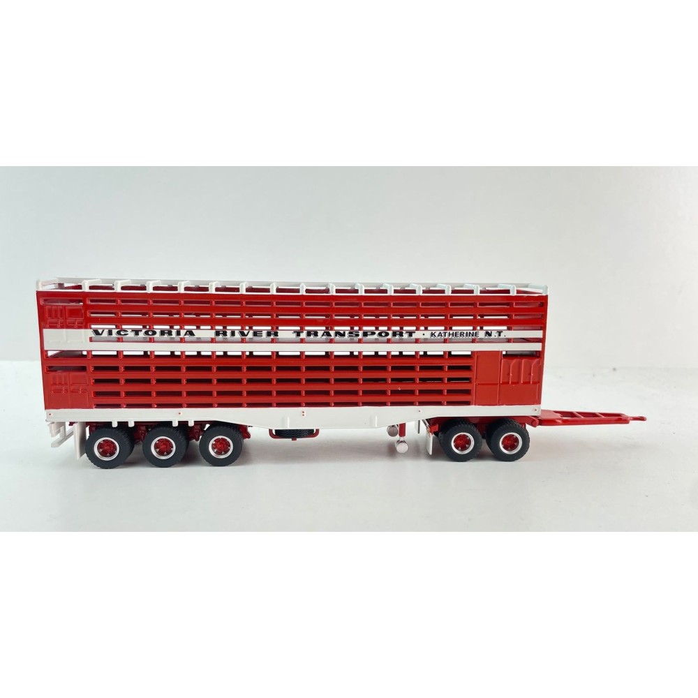 Highway Replicas 12967 Australian Livestock Road Train Trailer with Dolly Victoria River Transport - Scale 1:64