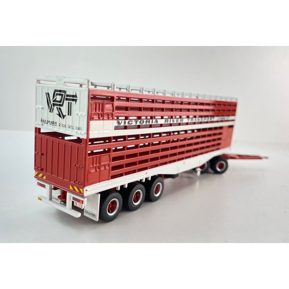 Highway Replicas 12967 Australian Livestock Road Train Trailer with Dolly Victoria River Transport - Scale 1:64
