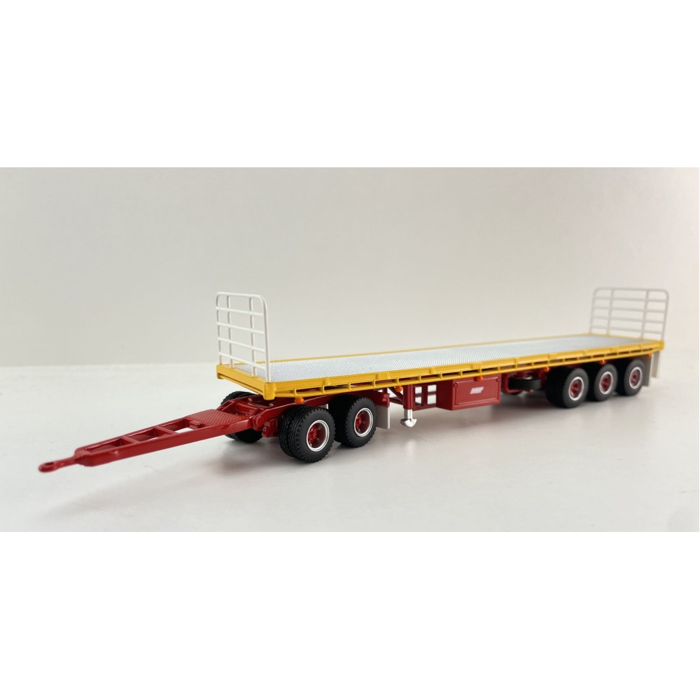 Highway Replicas 12969 Australian Flat Top Road Train Trailer with Dolly Neil Mansell Transport - Scale 1:64