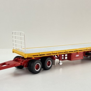 Highway Replicas 12969 Australian Flat Top Road Train Trailer with Dolly Neil Mansell Transport - Scale 1:64