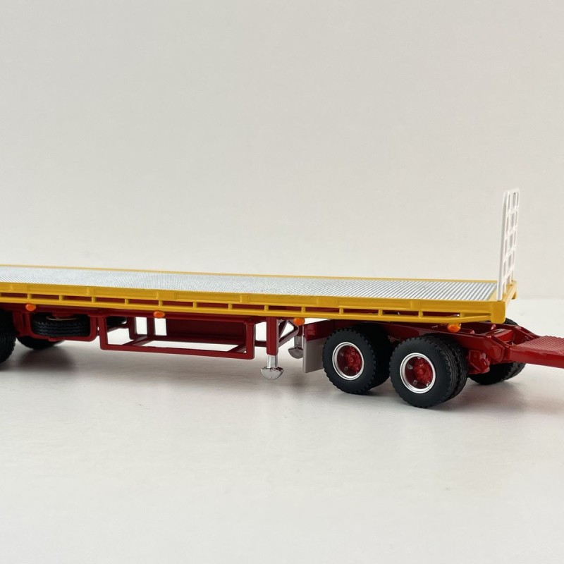 Highway Replicas 12969 Australian Flat Top Road Train Trailer with Dolly Neil Mansell Transport - Scale 1:64