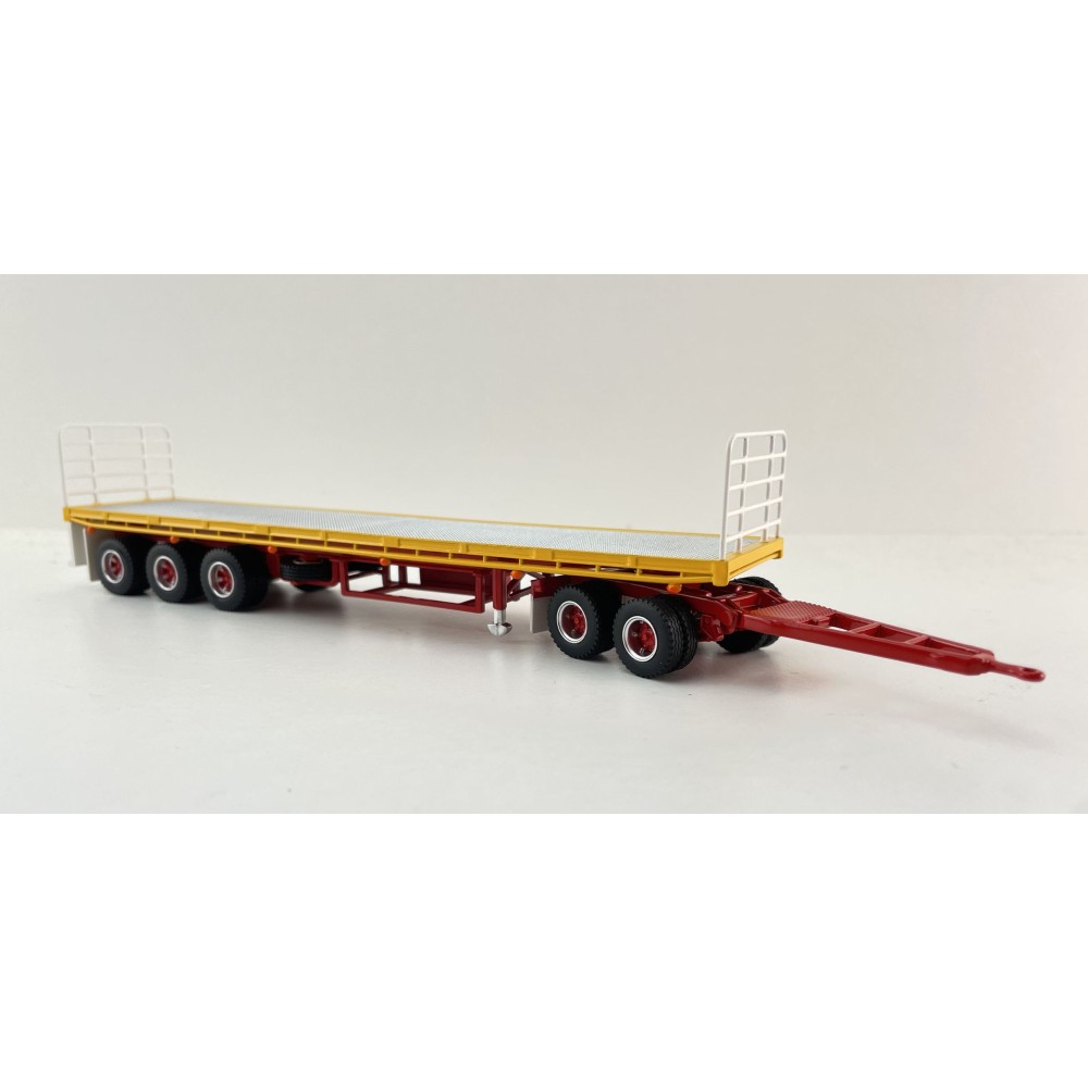 Highway Replicas 12969 Australian Flat Top Road Train Trailer with Dolly Neil Mansell Transport - Scale 1:64