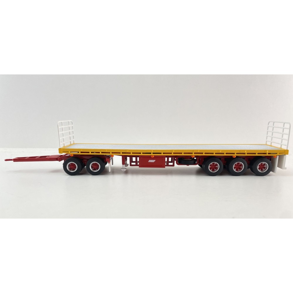 Highway Replicas 12969 Australian Flat Top Road Train Trailer with Dolly Neil Mansell Transport - Scale 1:64