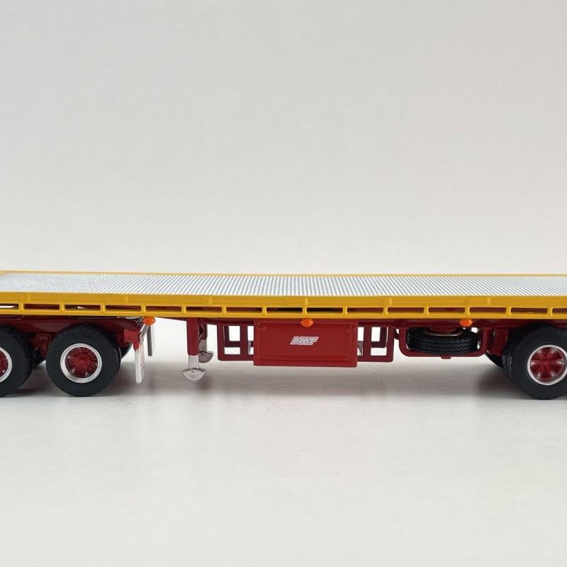 Highway Replicas 12969 Australian Flat Top Road Train Trailer with Dolly Neil Mansell Transport - Scale 1:64