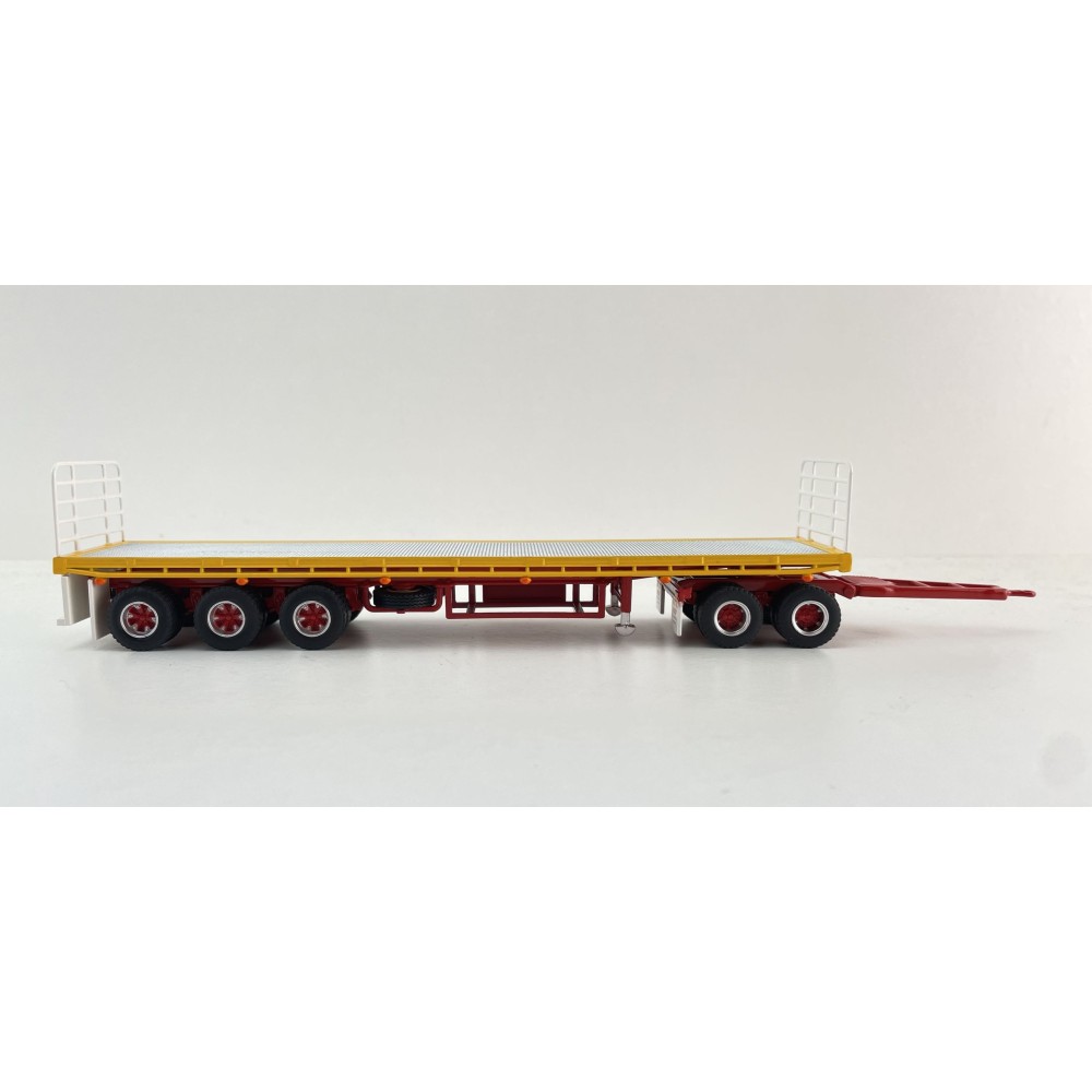 Highway Replicas 12969 Australian Flat Top Road Train Trailer with Dolly Neil Mansell Transport - Scale 1:64