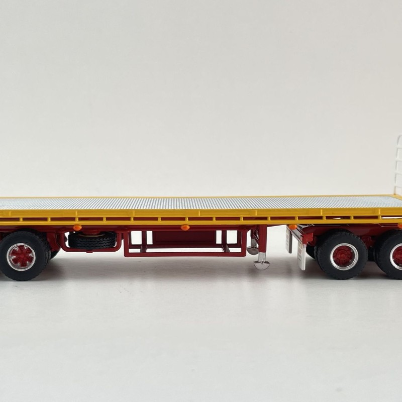 Highway Replicas 12969 Australian Flat Top Road Train Trailer with Dolly Neil Mansell Transport - Scale 1:64