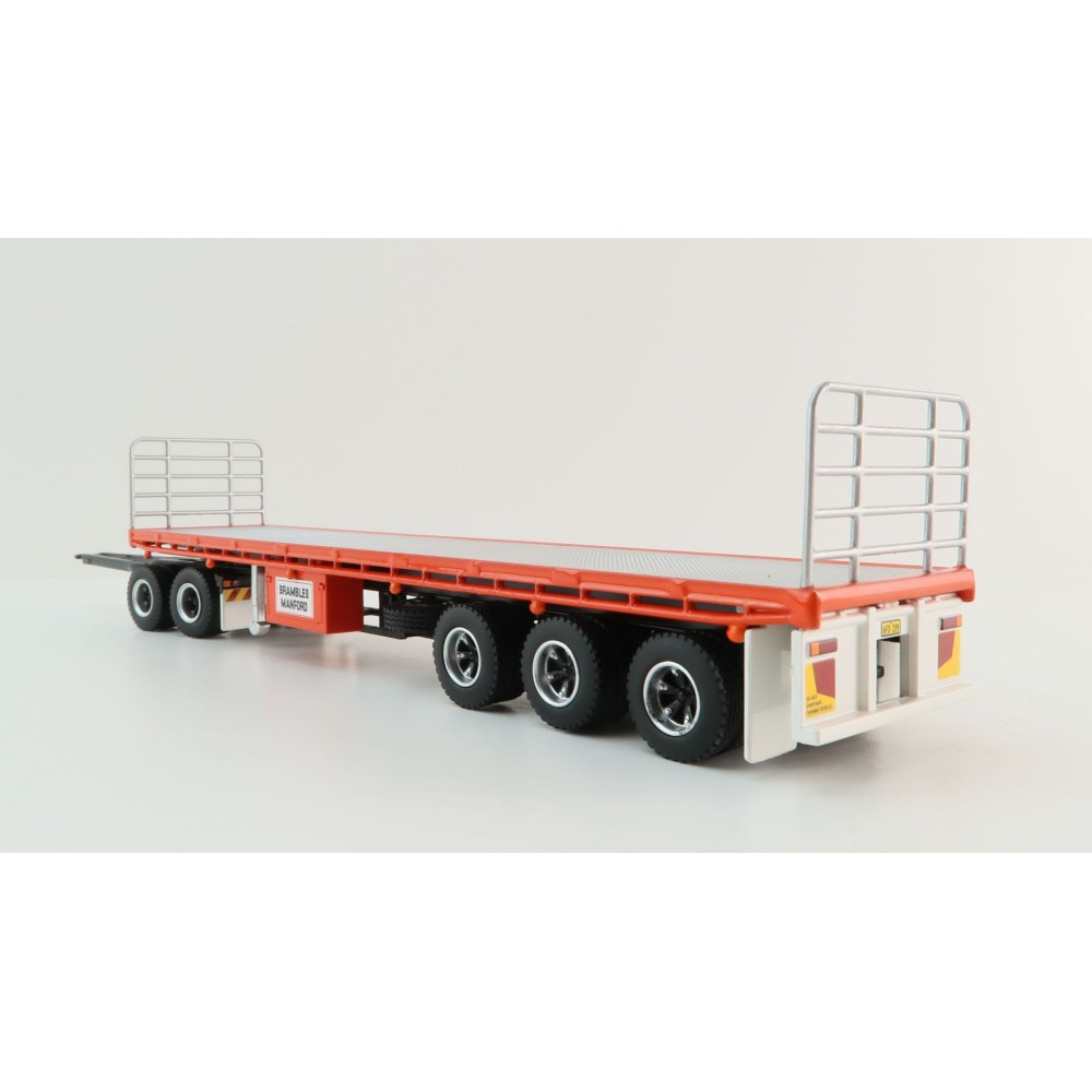 Highway Replicas 12970 Australian Flat Top Road Train Trailer with Dolly Brambles Manford - Scale 1:64