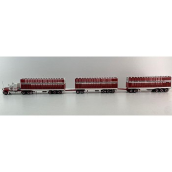 Highway Replicas Australian Mack Superliner Truck Livestock Road Train + extra Trailer Victoria River Transport 1:64