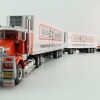 Highway Replicas Kenworth SAR Truck Road Train + Extra Flattop Trailer Brambles Manford - Scale 1:64