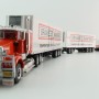 Highway Replicas Kenworth SAR Truck Road Train + Extra Flattop Trailer Brambles Manford - Scale 1:64