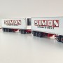 Highway Replicas Kenworth SAR Truck Road Train + Extra Reefer Trailer Simon National Carriers Scale 1:64