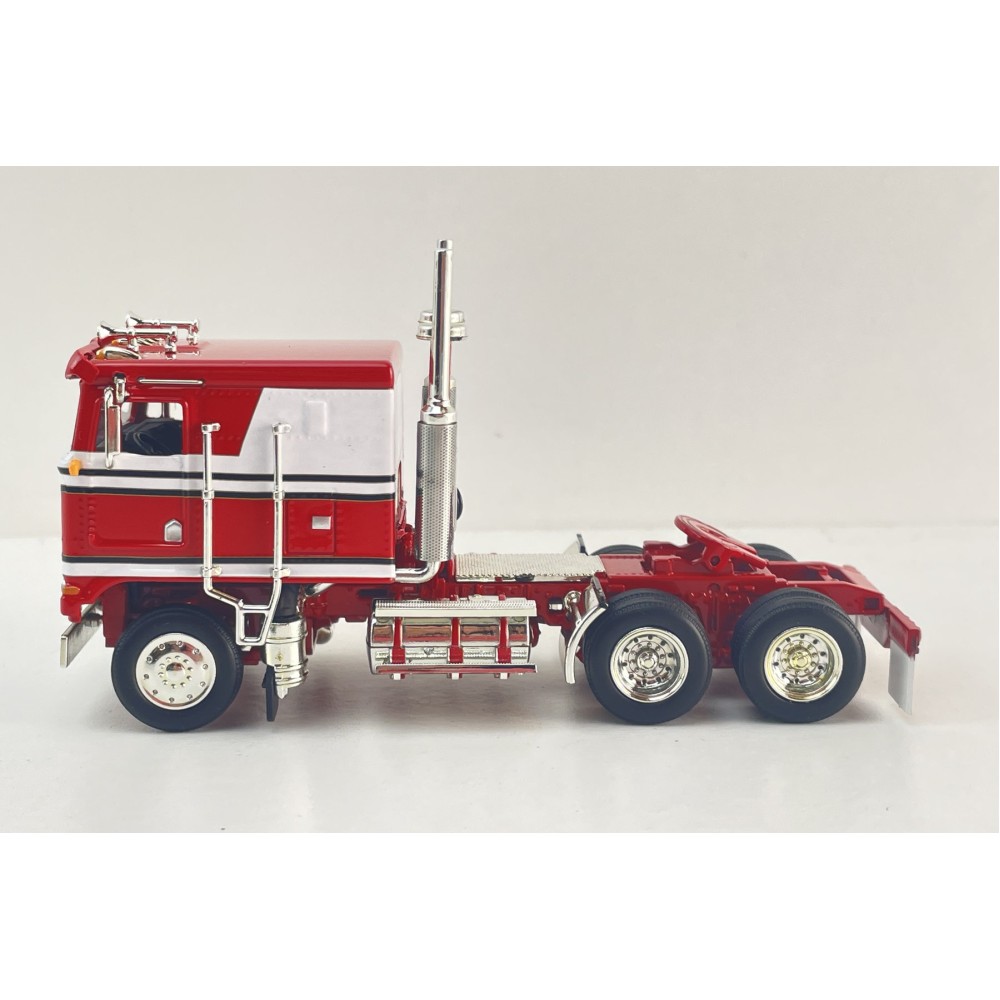 MJ Diecast - Australian Kenworth K100 6x4 Prime Mover Truck Red White BJ Bear Style - Scale 1:64