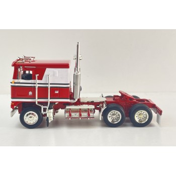 MJ Diecast - Australian Kenworth K100 6x4 Prime Mover Truck Red White BJ Bear Style - Scale 1:64