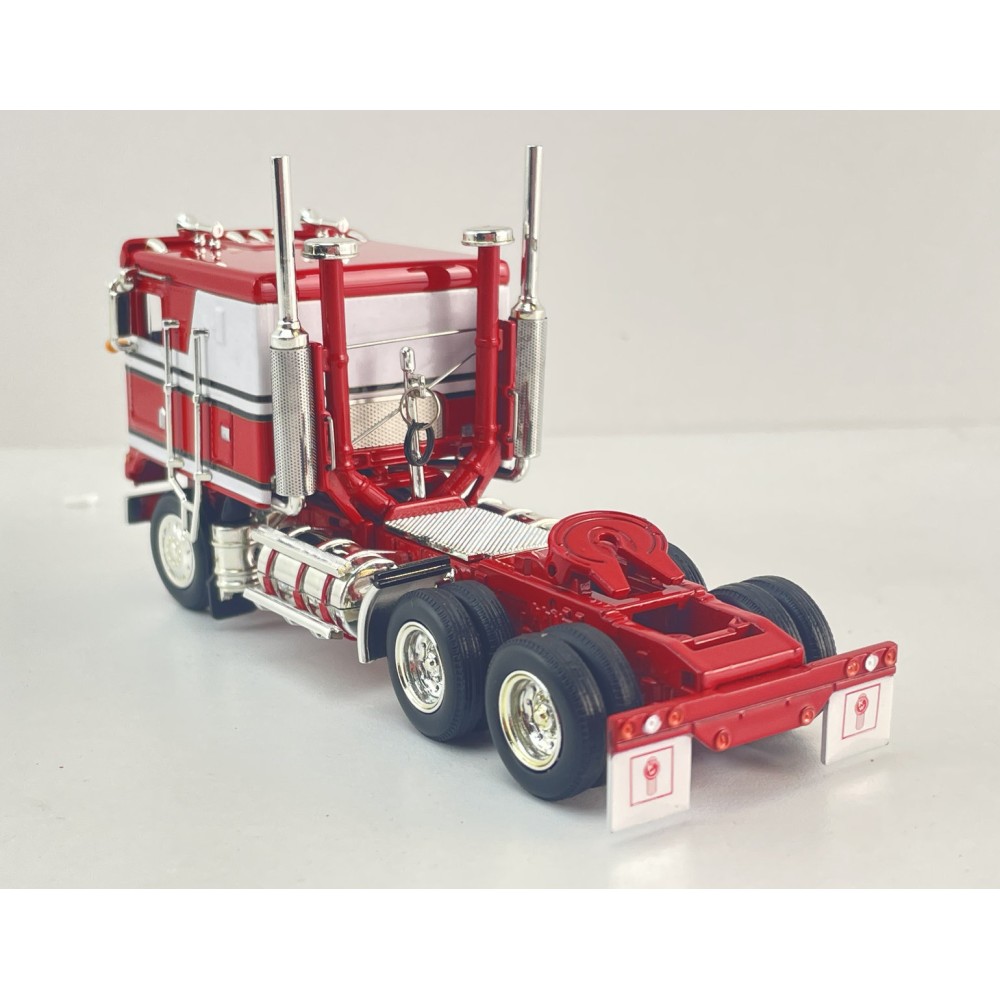 MJ Diecast - Australian Kenworth K100 6x4 Prime Mover Truck Red White BJ Bear Style - Scale 1:64