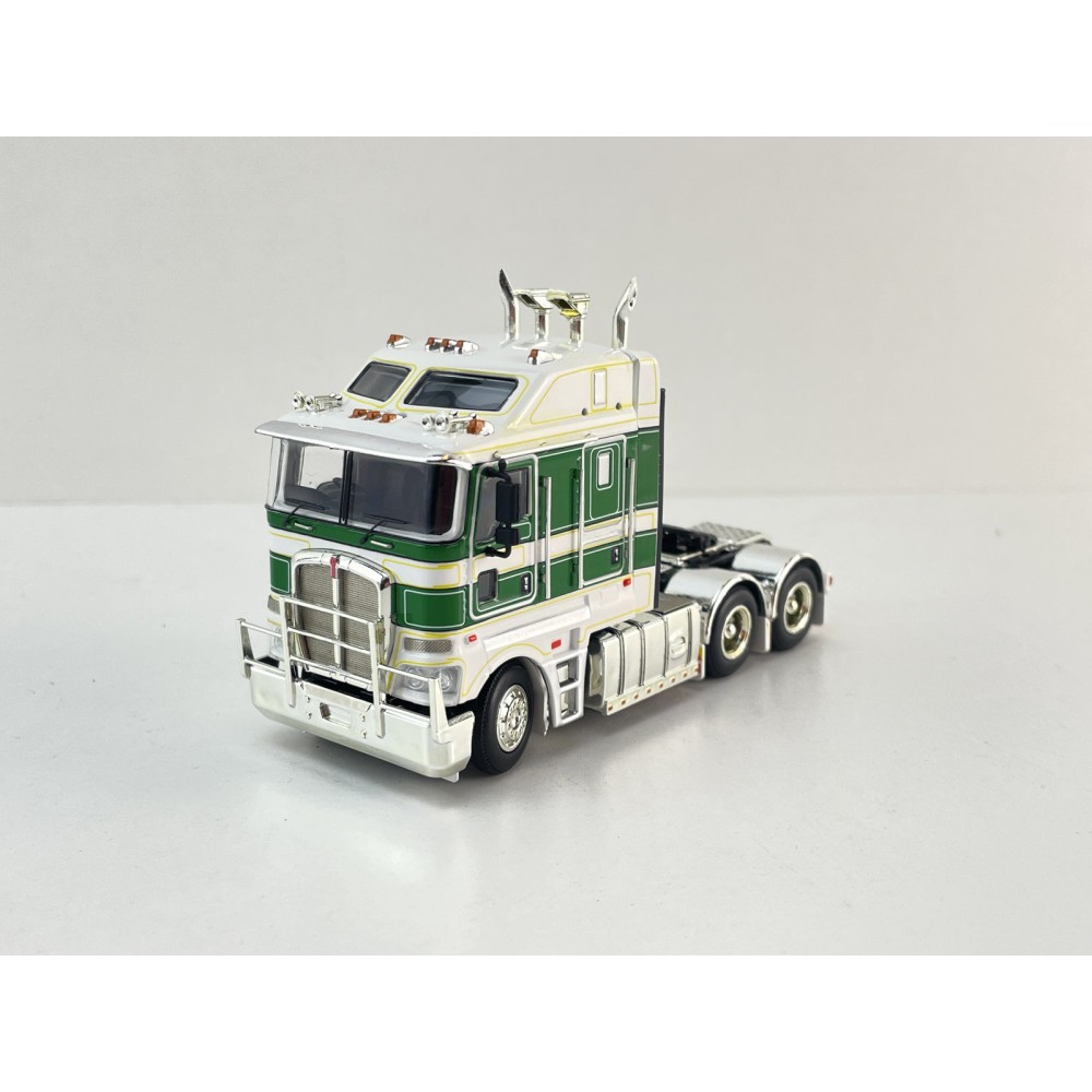 MJ Diecast - Australian Kenworth K200 2.8 Prime Mover Truck Green White Doolans Style  - Scale 1:64