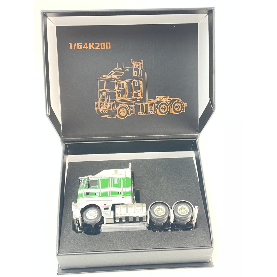 MJ Diecast - Australian Kenworth K200 2.8 Prime Mover Truck Green White Doolans Style  - Scale 1:64