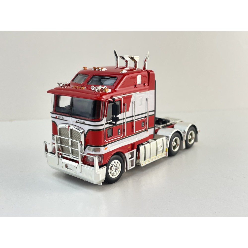 MJ Diecast - Australian Kenworth K200 2.8 Prime Mover Truck Red White BJ Bear Style  - Scale 1:64