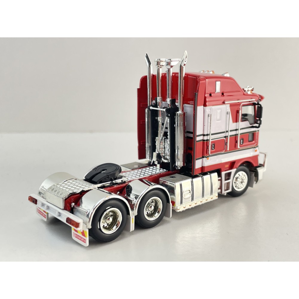 MJ Diecast - Australian Kenworth K200 2.8 Prime Mover Truck Red White BJ Bear Style  - Scale 1:64