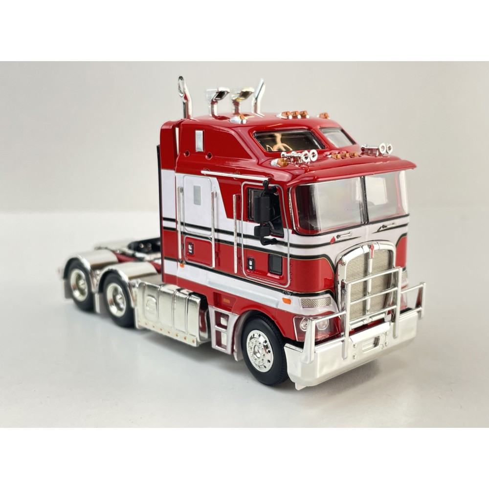MJ Diecast - Australian Kenworth K200 2.8 Prime Mover Truck Red White BJ Bear Style  - Scale 1:64