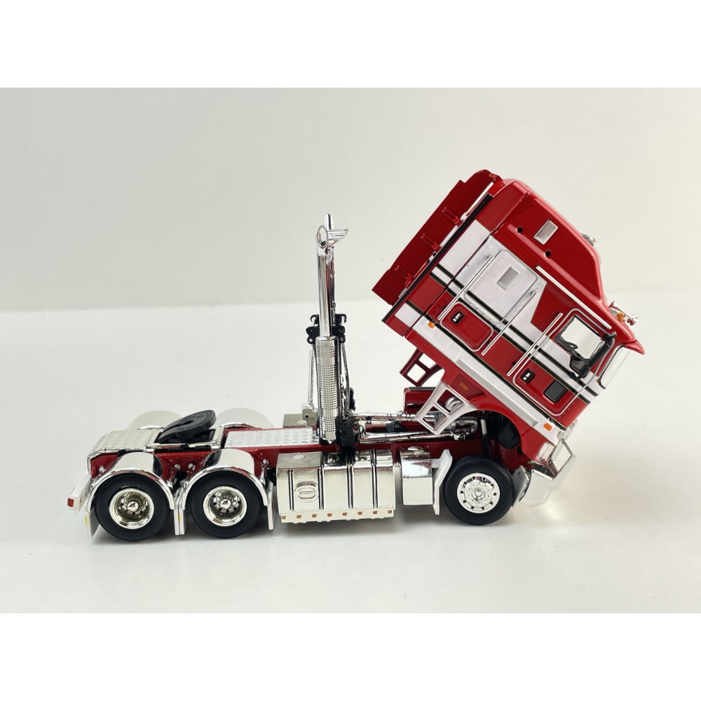 MJ Diecast - Australian Kenworth K200 2.8 Prime Mover Truck Red White BJ Bear Style  - Scale 1:64