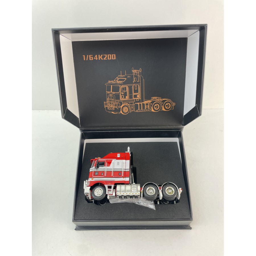 MJ Diecast - Australian Kenworth K200 2.8 Prime Mover Truck Red White BJ Bear Style  - Scale 1:64