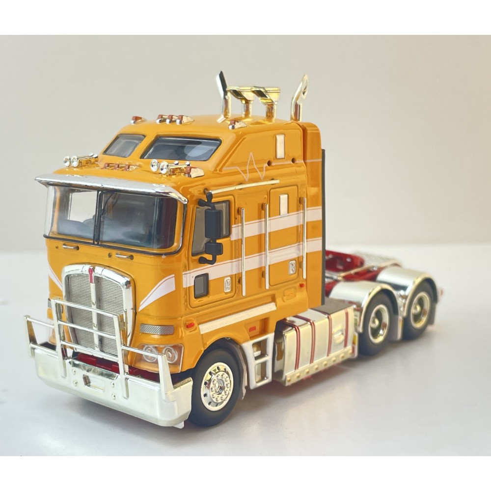 MJ Diecast - Australian Kenworth K200 2.8 Prime Mover Truck Yello White TJ Clark Style  - Scale 1:64