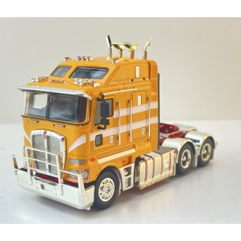 MJ Diecast - Australian Kenworth K200 2.8 Prime Mover Truck Yello White TJ Clark Style  - Scale 1:64