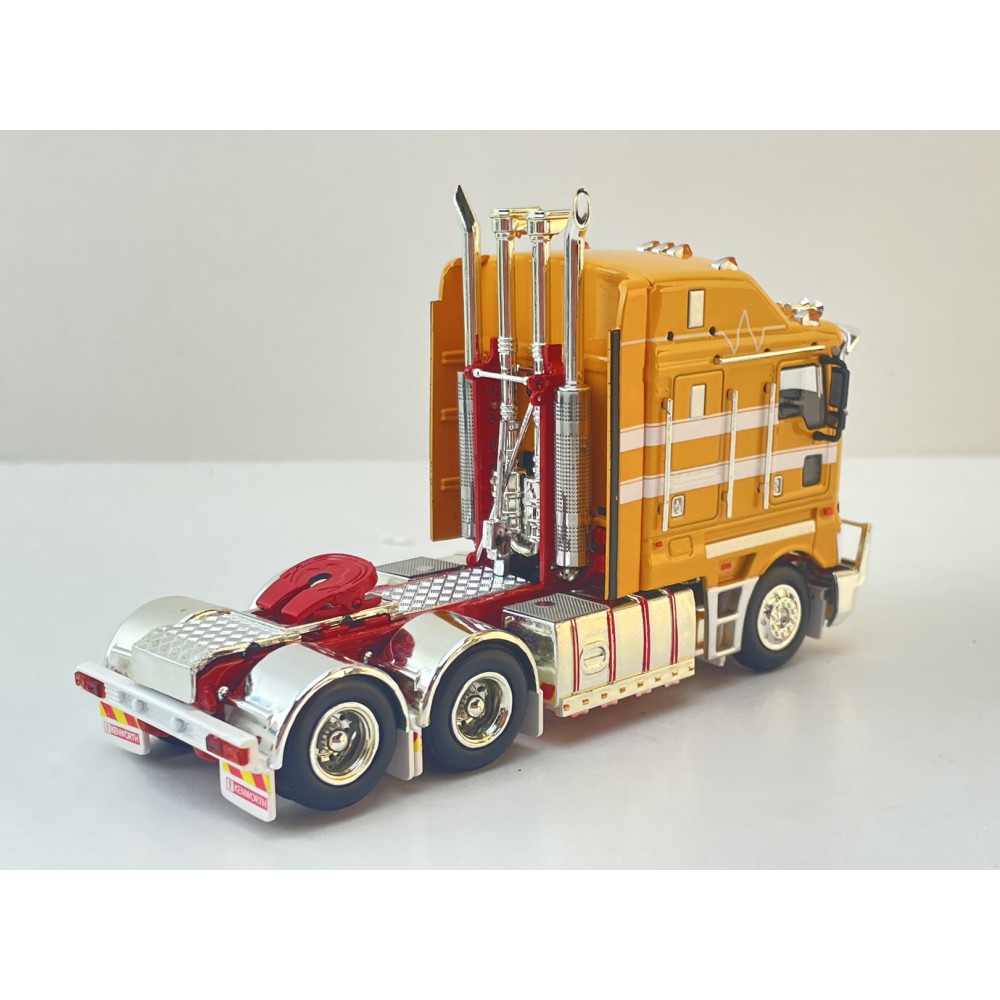 MJ Diecast - Australian Kenworth K200 2.8 Prime Mover Truck Yello White TJ Clark Style  - Scale 1:64