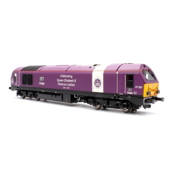 Hornby R30333 DB Cargo Class 67 Bo-Bo Diesel Locomotive 67007 Queens Jubilee - Era 11