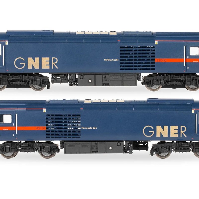 Hornby R30343 GNER Class 43 HST Diesel Power Cars Bo-Bo Train Pack - Era 9 DCC Ready OO Scale