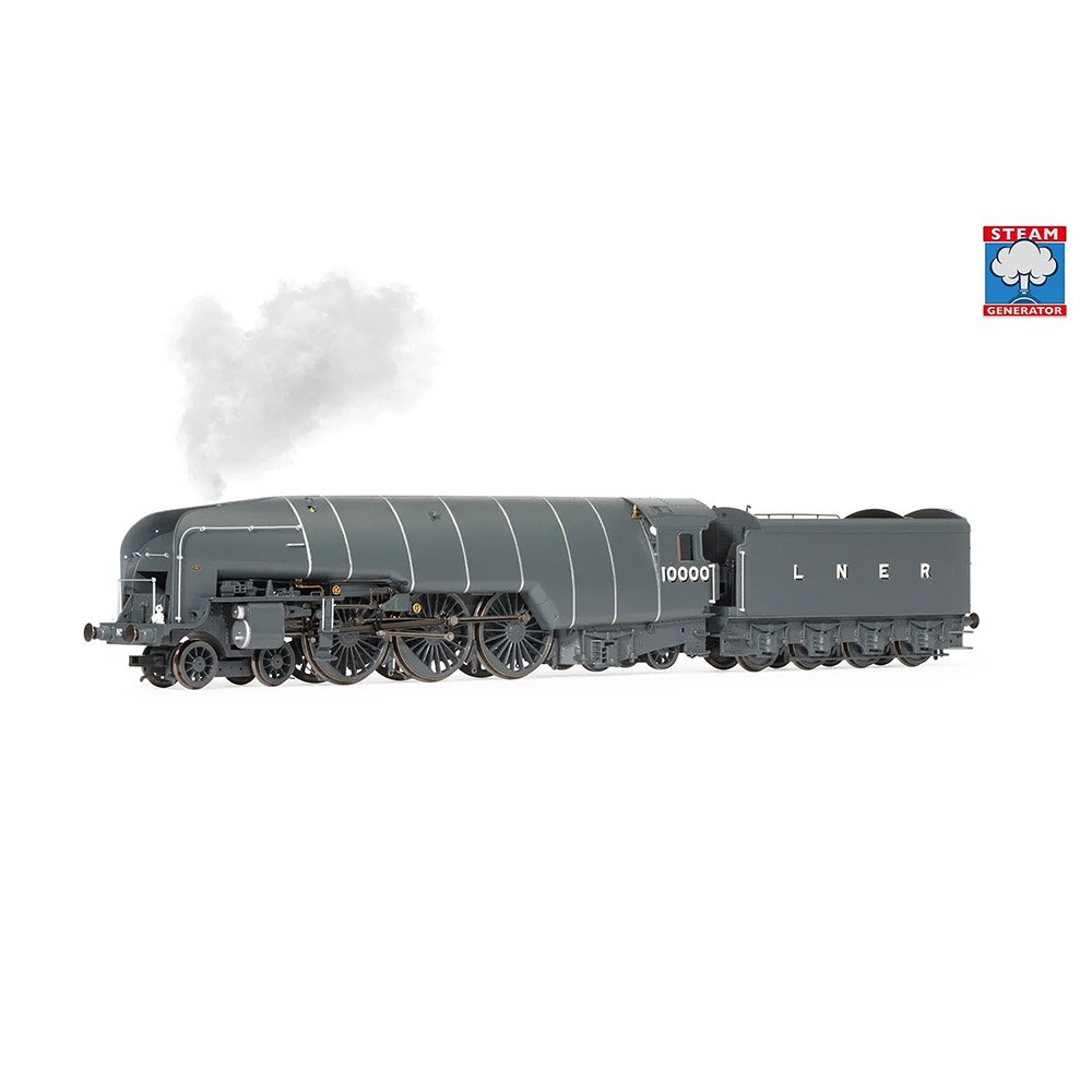 Hornby R30352SS LNER W1 Class Hush Hush 4-6-4 Locomotive 10000 With Steam Generator Era 3