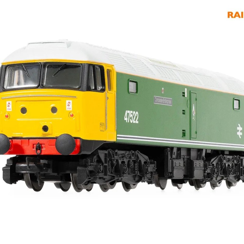 Hornby R30382 Railroad Plus BR Class 47 Co-Co 47522 Doncaster Enterprise Diesel Locomotive - Era 8