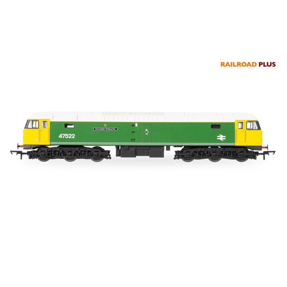 Hornby R30382 Railroad Plus BR Class 47 Co-Co 47522 Doncaster Enterprise Diesel Locomotive - Era 8
