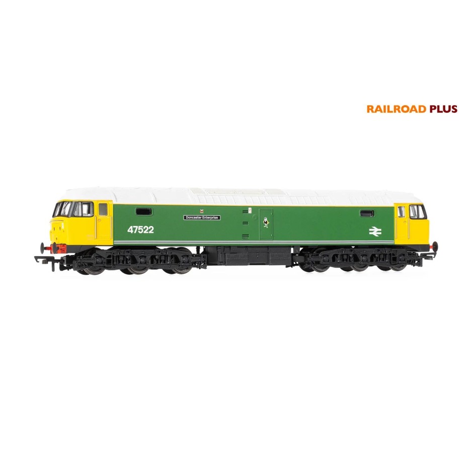 Hornby R30382 Railroad Plus BR Class 47 Co-Co 47522 Doncaster Enterprise Diesel Locomotive - Era 8