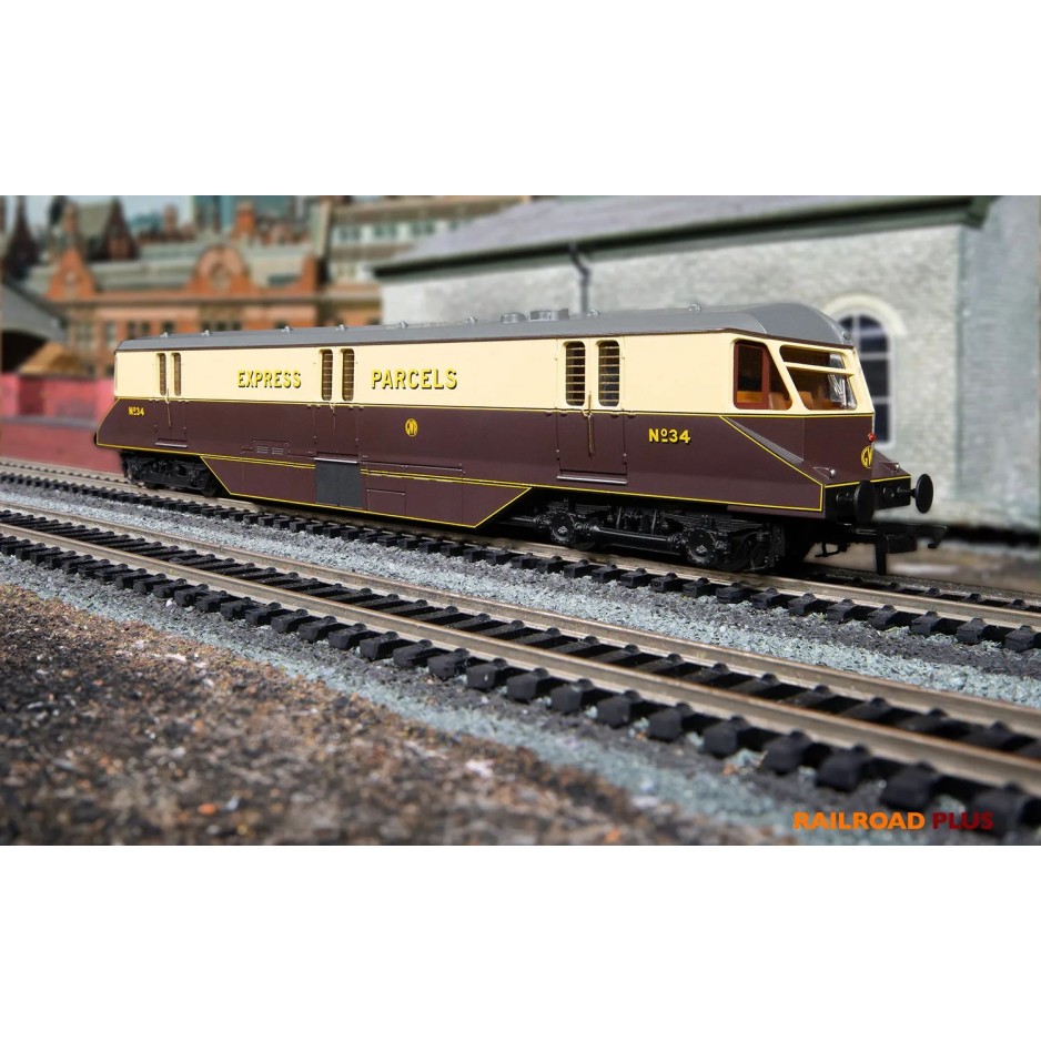 Hornby R30384 RailRoad Plus GWR Bo-Bo Diesel Parcels Railcar No 34  - Era 3