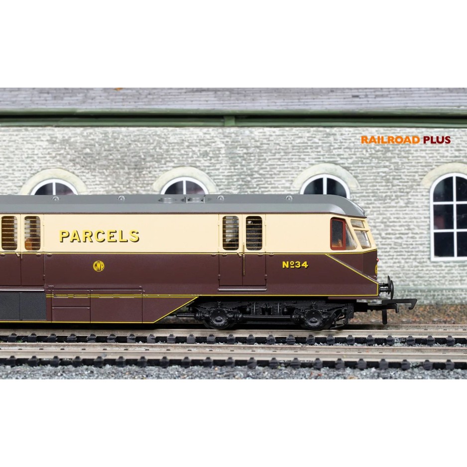 Hornby R30384 RailRoad Plus GWR Bo-Bo Diesel Parcels Railcar No 34  - Era 3
