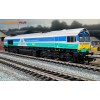 Hornby R30428 Railroad Plus Class 66 Aggregates Industries - 66711 Sence Diesel Locomotive - Era 11
