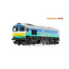 Hornby R30428 Railroad Plus Class 66 Aggregates Industries - 66711 Sence Diesel Locomotive - Era 11