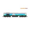 Hornby R30428 Railroad Plus Class 66 Aggregates Industries - 66711 Sence Diesel Locomotive - Era 11