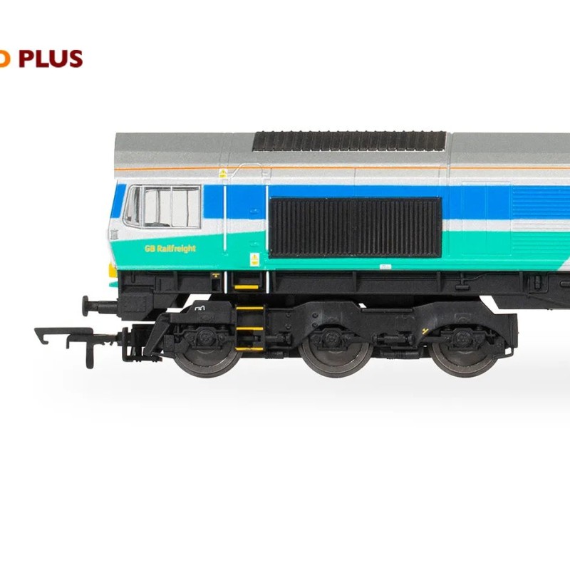 Hornby R30428 Railroad Plus Class 66 Aggregates Industries - 66711 Sence Diesel Locomotive - Era 11