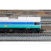 Hornby R30428 Railroad Plus Class 66 Aggregates Industries - 66711 Sence Diesel Locomotive - Era 11