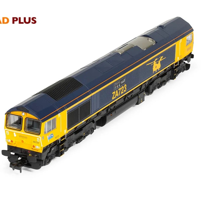 Hornby R30429 Railroad Plus Class 66 GBRf - Chinook 66723 Diesel Locomotive - Era 11