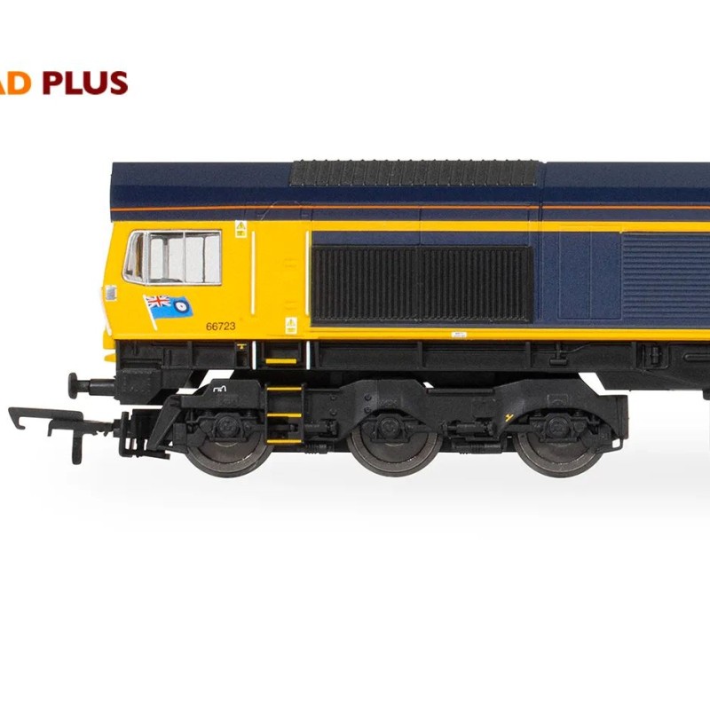 Hornby R30429 Railroad Plus Class 66 GBRf - Chinook 66723 Diesel Locomotive - Era 11