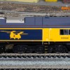Hornby R30429 Railroad Plus Class 66 GBRf - Chinook 66723 Diesel Locomotive - Era 11