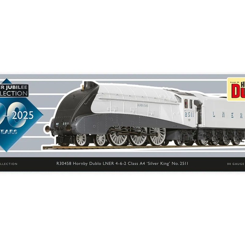 Hornby R30458 Dublo LNER Class A4 4-6-2 2511 Steam Loco Silver King - Silver Jubilee Collection - Era 4